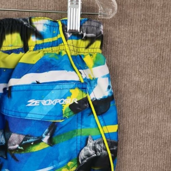 ZeroXposur Boys Multi Color Sharks Print Swimming Trunks Board Shorts XL 18/20 - Picture 5 of 8